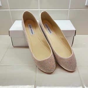 NEW Steve Madden Rhinestone Sparkly Blush Ballet Flats